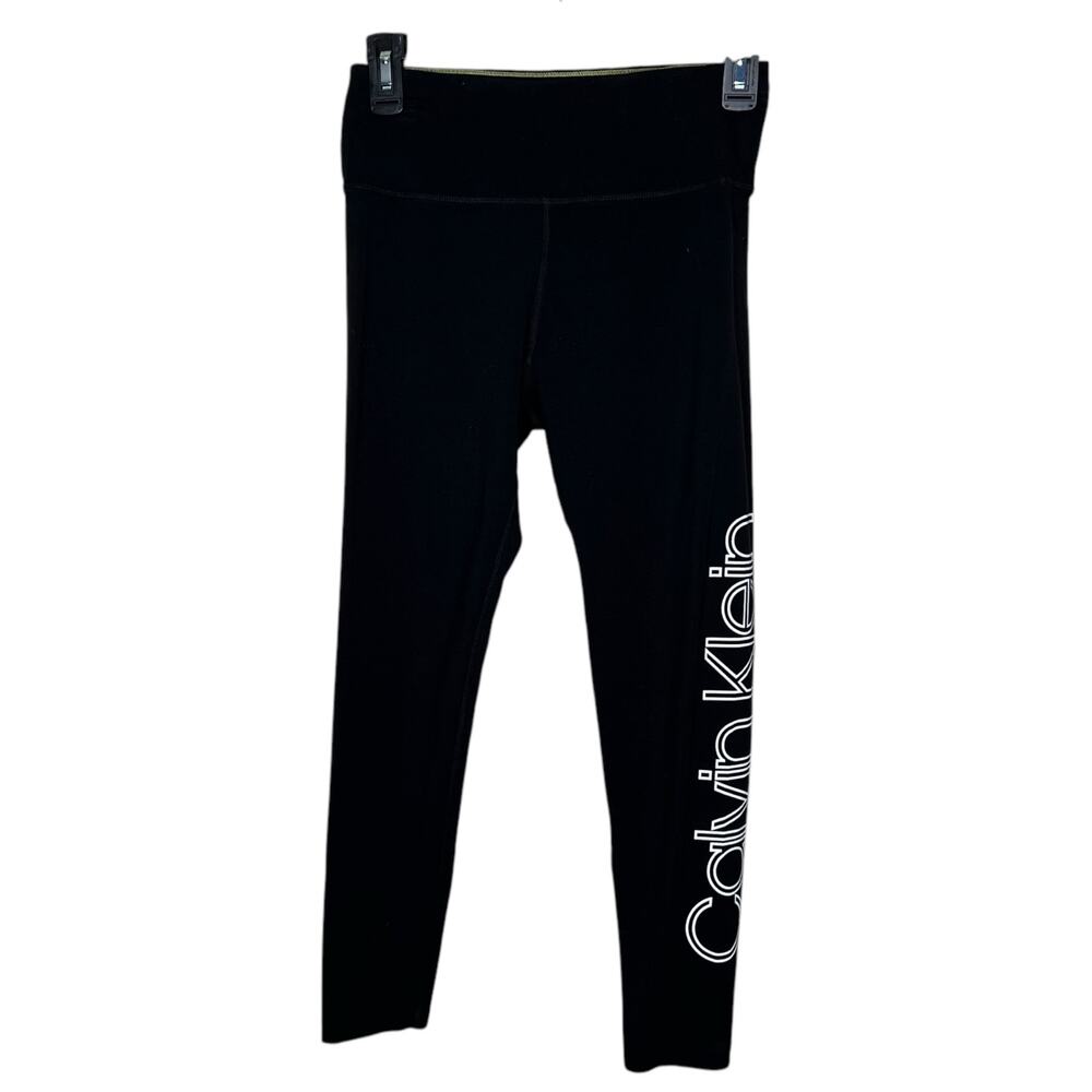 Calvin Klein Performance 3/4 length leggings spell out logo Hidden Pocket Small